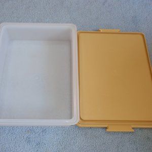 Vintage Tupperware 13 x 9 Sheet Cake Carrier ~ Cupcake Holder Taker Transport
